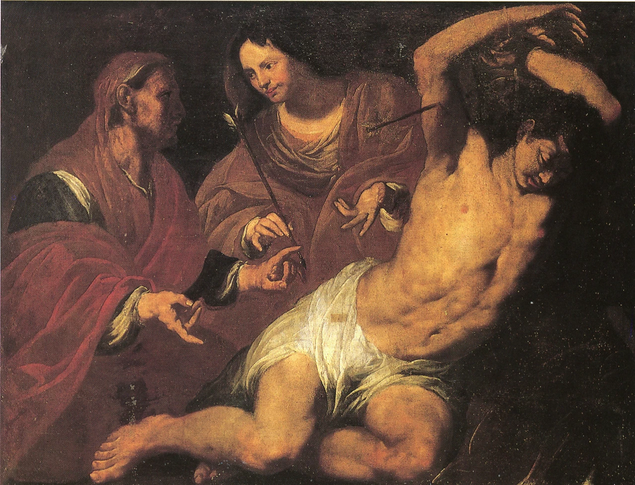 San Sebastiano curato da santa Irene - Chiesa di sant’Antonio da Padova dei Cappuccini, Cagliari